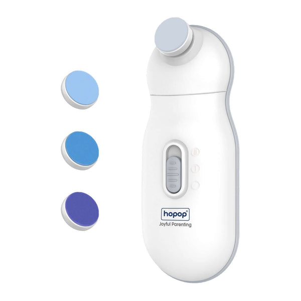 "Electric baby nail trimmer with storage case – safe and silent grooming tool for infants"