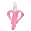 "Soft silicone banana teether – safe and soothing toy for babies"