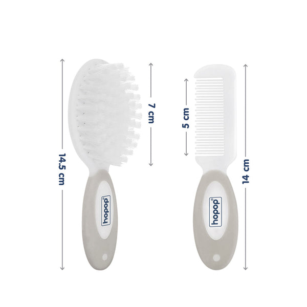 Hopop Baby Soft Bristle Hair Brush & Rounded Teeth Comb Set - Dezine Kids