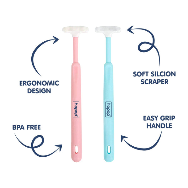 Hopop Soft & Gentle Tender Tongue Cleaner - Dezine Kids