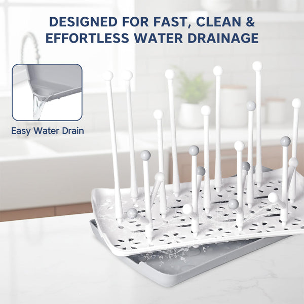 Hopop Portable Baby Bottle Drying Rack, Compact & Travel Friendly - Dezine Kids