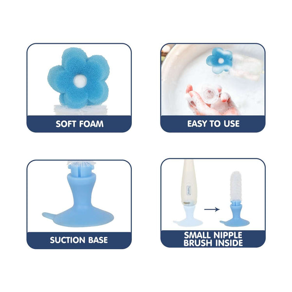 Hopop Bottle & Nipple Sponge Cleaning Brush - Dezine Kids