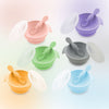 Hopop Silicone Bowl & Spoon with Suction Base & Snap on Lid - Dezine Kids