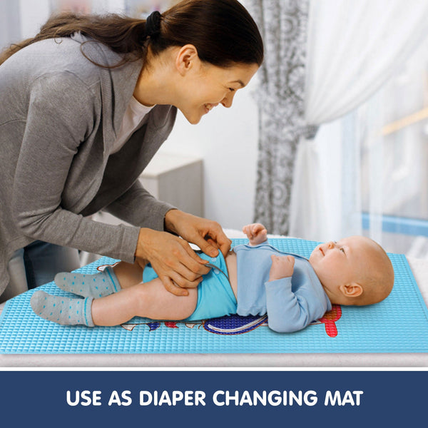 Hopop Multipurpose Baby Massage Mat,Waterproof Diaper Changing Mat - Plane
