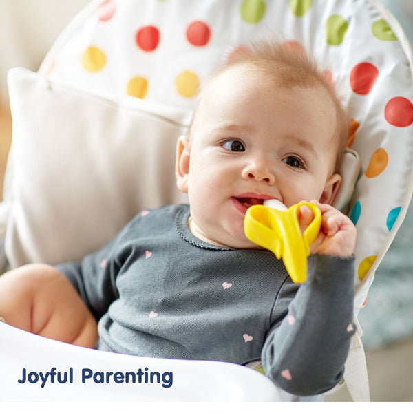 Hopop Easy Grip Banana-Shaped Silicone Baby Teether - Dezine Kids