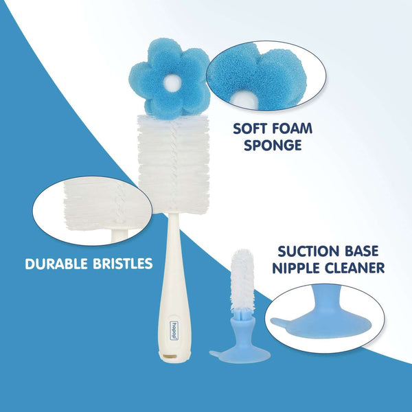 Hopop Bottle & Nipple Sponge Cleaning Brush - Dezine Kids
