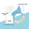 Hopop Silicone Baby Fruit Feeder with Rattle Handle – Teether & Food Nibbler - Dezine Kids