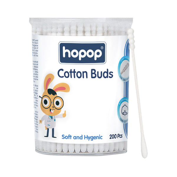 Hopop Baby Spiral Cotton Buds - 200 Pcs - Dezine Kids