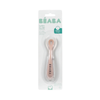 Beaba 2nd Stage Silicone Spoon with Ultra Soft Tip, Gum Friendly, Ergonomic Handles - Cotton Candy - Dezine Kids