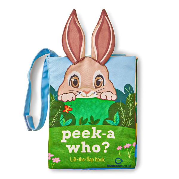 Curious Cub Peekaboo Crinkle Cloth Book for Babies - Dezine Kids