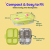 Basil 4 Compartment Stainless steel Lunchbox with Plastic lid - Mushroom Trail
