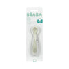 Beaba 2nd Stage Silicone Spoon with Ultra Soft Tip, Gum Friendly, Ergonomic Handles - Misty Green - Dezine Kids