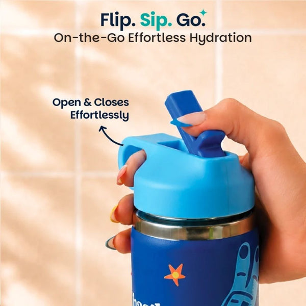 Basil Insulated Stainless steel Sipper with Loop Handle- Super Swoosh