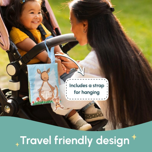 Curious Cub Peekaboo Crinkle Cloth Book for Babies - Dezine Kids