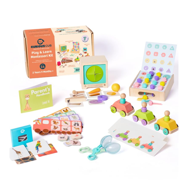Curious Cub Montessori Wooden Play & Learning Activity Kit - Level 14 (33+M) - Dezine Kids