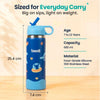 Basil Insulated Stainless steel Sipper with Loop Handle- Super Swoosh