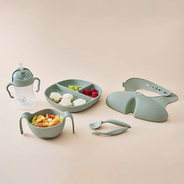 B.Box Toddler Cutlery Set Spoon and Fork - Sage Green