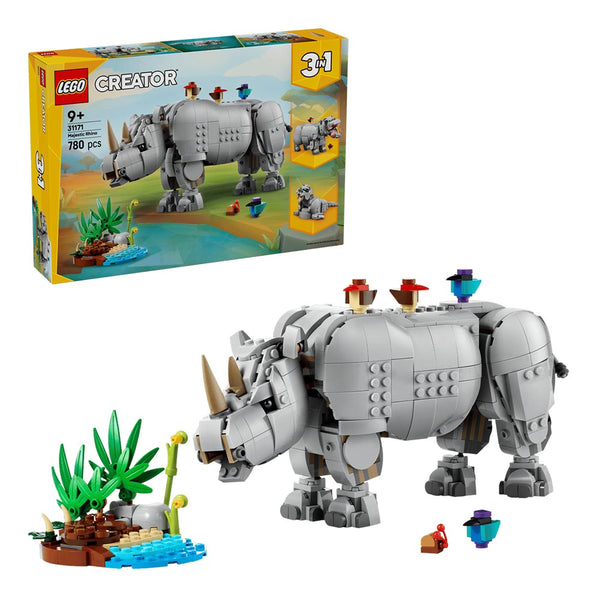 Lego Creator Wild Animals Majestic Rhino with Birds