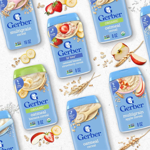 Gerber Cereal for Sitters, 6+ months - Multigrain Apple