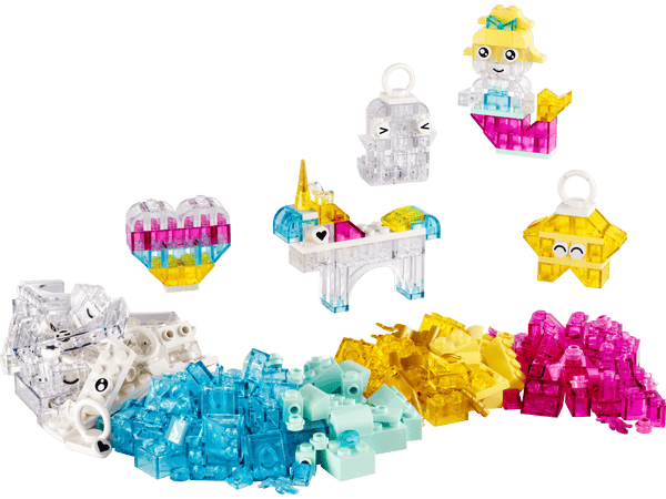 Lego Classic Magical Transparent Box, Colorful Building Bricks Toy 340 Pieces - Dezine Kids