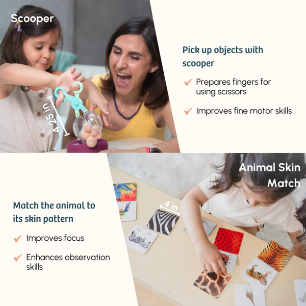 Curious Cub Montessori Wooden Play & Learning Activity Kit - Level 14 (33+M) - Dezine Kids