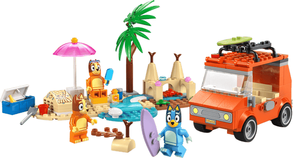 Lego Bluey Bluey's Beach & Family Car Trip 133 Pieces - Dezine Kids