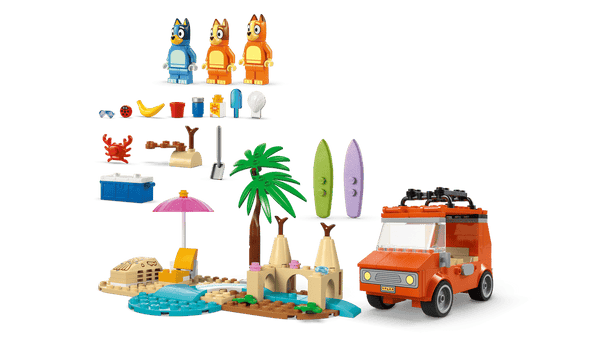 Lego Bluey Bluey's Beach & Family Car Trip 133 Pieces - Dezine Kids