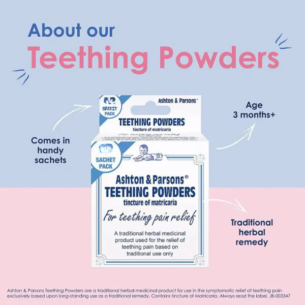 Ashton & Parsons Infants' Powders for Teething Pain Relief, 10 Sachets Pack