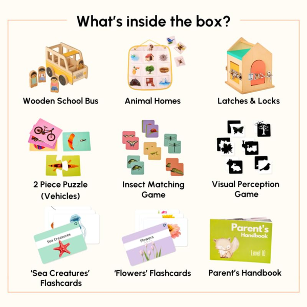 Curious Cub Montessori Wooden Play & Learning Activity Kit - Level 10 (21+M) - Dezine Kids