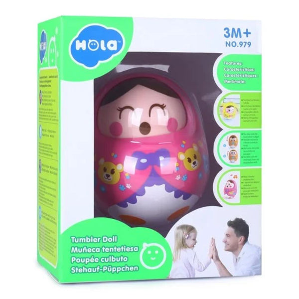 Hola Tumbler Doll Musical Roly Poly Toy for Babies - Dezine Kids