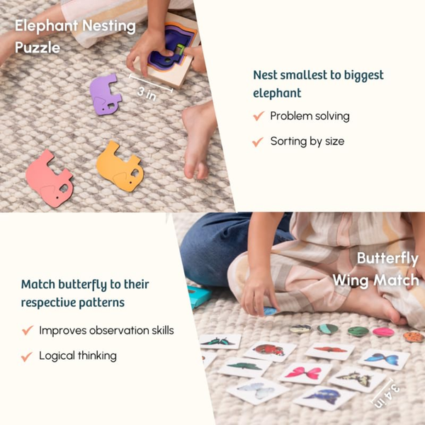 Curious Cub Montessori Wooden Play & Learning Activity Kit - Level 12 (27+M) - Dezine Kids