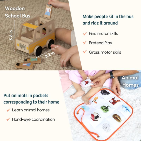 Curious Cub Montessori Wooden Play & Learning Activity Kit - Level 10 (21+M) - Dezine Kids