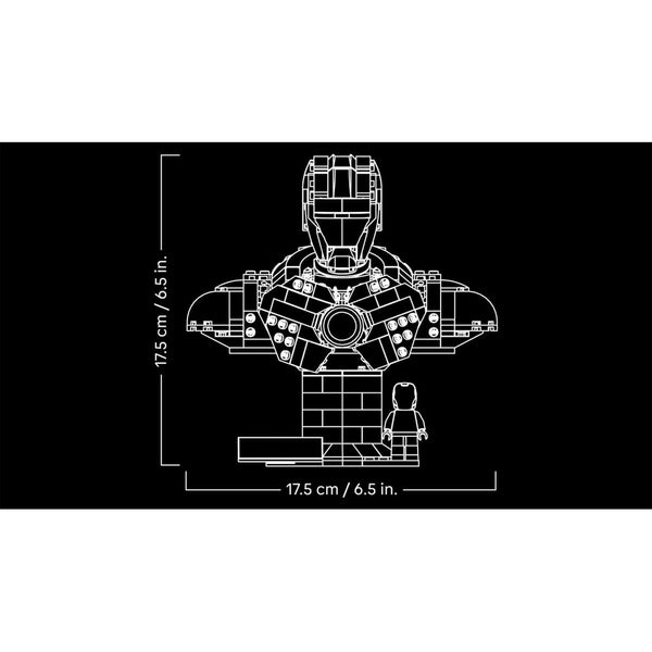 Lego Marvel Iron Man MK4 Bust, Buildable Model for Adults