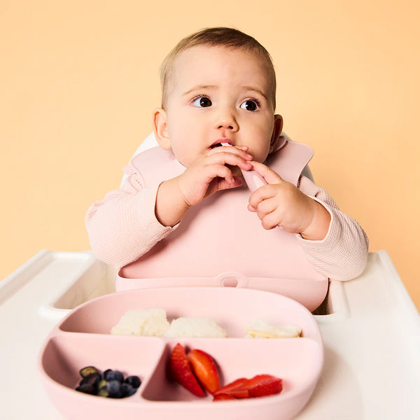 B.Box Toddler Cutlery Set Spoon and Fork - Blush Pink