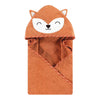 Hudson Baby Animal Face Cotton Hooded Towel, Size 30in x 30in - Orange Fox
