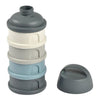 Beaba Stacked Formula Container, Airtight Multifunctional Storage Container, 4 Interchangeable Compartments, Microwave Safe - Blue/Mineral Grey - Dezine Kids
