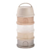 Beaba Stacked Formula Container, Airtight Multifunctional Storage Container, 4 Interchangeable Compartments, Microwave Safe - Clay - Dezine Kids