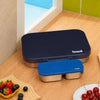 Basil Stainless Steel 2 Compartment Pickle & Dip Container - Blue