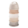 Beaba Stacked Formula Container, Airtight Multifunctional Storage Container, 4 Interchangeable Compartments, Microwave Safe - Clay - Dezine Kids