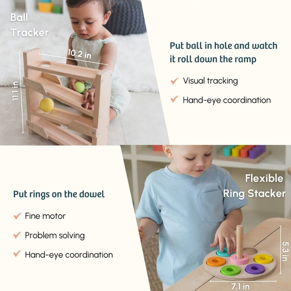 Curious Cub Montessori Wooden Play & Learning Activity Kit - Level 6 (11+M) - Dezine Kids