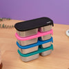 Basil Stainless Steel 2 Compartment Pickle & Dip Container - Blue
