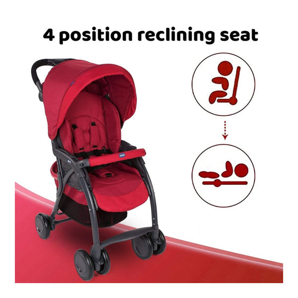 Simplicity Plus Stroller - Scarlet Red - Dezine Kids