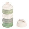 Beaba Stacked Formula Container, Airtight Multifunctional Storage Container, 4 Interchangeable Compartments, Microwave Safe - Cotton/Sage Green - Dezine Kids