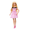 Barbie 65th Anniversary Doll with Blonde Hair, Striped Dress & Heels