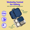Basil 3+1 Compartment Stainless steel Lunchbox with Mini Box - Midnight Sora