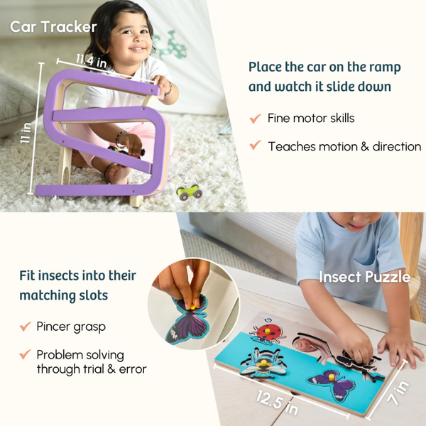 Curious Cub Montessori Wooden Play & Learning Activity Kit - Level 8 (16+M) - Dezine Kids