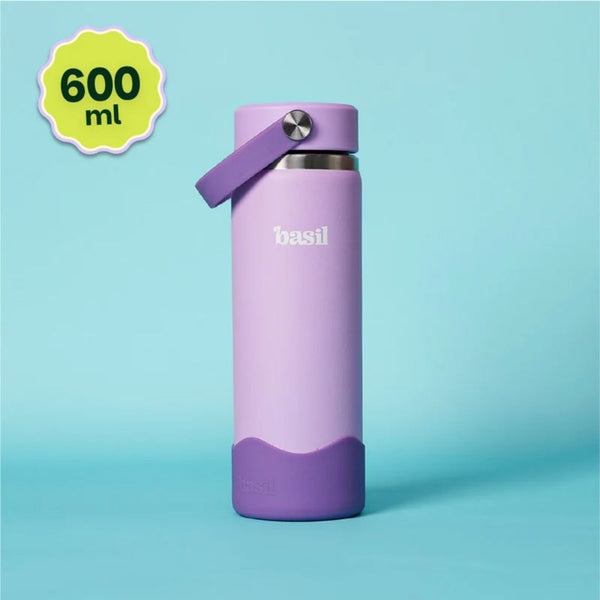 Basil Insulated Stainless steel bottle with Carry Handle - Classic Lilac