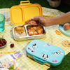 Basil 2 Compartment Stainless Steel Lunchbox with Plastic Lid - Wiggly Woof