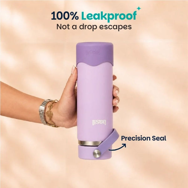 Basil Insulated Stainless steel bottle with Carry Handle - Classic Lilac