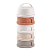 Beaba Stacked Formula Container, Airtight Multifunctional Storage Container, 4 Interchangeable Compartments, Microwave Safe - Terracotta - Dezine Kids